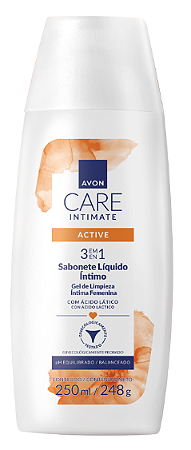 Care Intimate Active 3 em 1 - Sabonete Liquido 250ml Avon