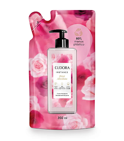 Creme Hidratante Desodorante Corporal Refil Instance Rosa Absoluta 350ml