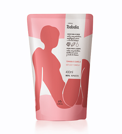 Refil Creme Desodorante Nutritivo para o Corpo Tododia Tâmara e Canela 400 ml