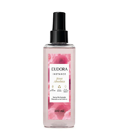 Spray Perfumado Desodorante Colônia Instance Rosa Absoluta 200ml