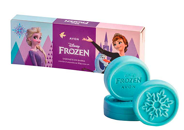 Kit 3 Sabonetes em Barra Frozen Avon