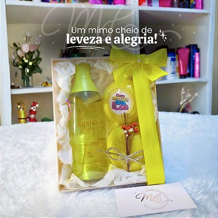 Kit Presente Kriska Flores – Body Splash + Sabonete Limão Siciliano & Gardênia |Frescor & Delicadeza