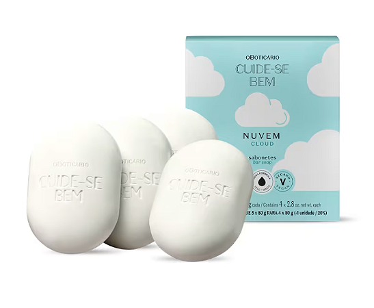 ☁️ Sabonete em Barra Cuide-se Bem Nuvem 4x80g | O Boticário