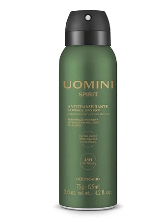Desodorante Aerossol Antitranspirante Uomini Spirit 125ml – O Boticário