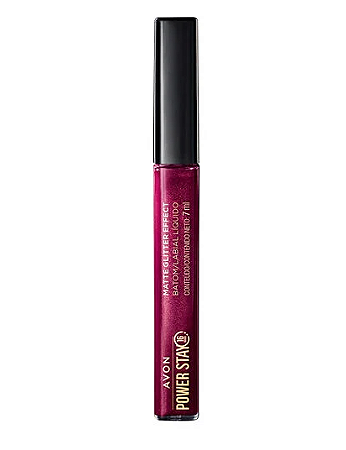 Batom Líquido Matte Glitter Effect Avon Power Stay 7ml