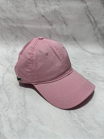Boné Lacoste Gabardine Rosa Fita de couro