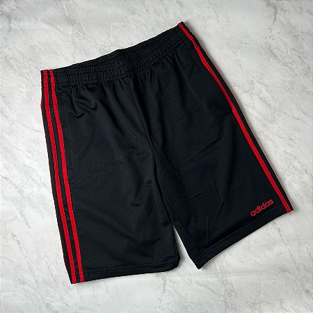 Bermuda Adidas Preta/Vermelha