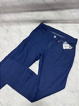 Calça Jeans Azul Caneta (Corte Reto)