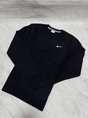 Moletom Nike Mini Swoosh Gola Careca Preta