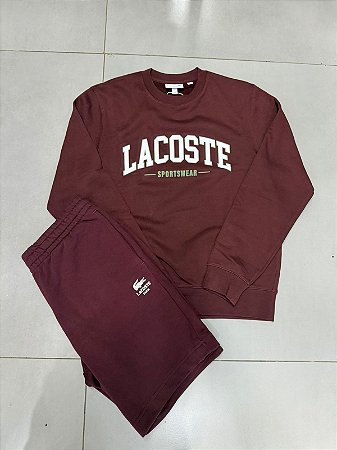 Conjunto Lacoste Letreiro vinho