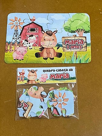 Quebra-cabeça Personalizado  10x15cm - COMBO 50 Unid.