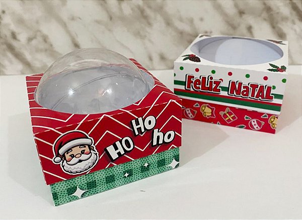 Arquivo de Corte - Caixa para Bola Acrília 7cm - NATAL
