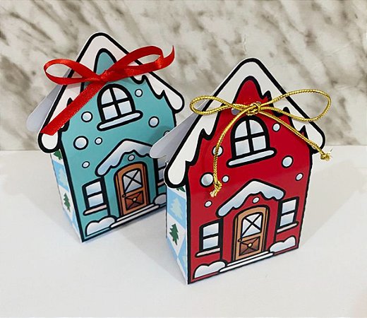 Arquivo de Corte - Embalagem para Doces Casinha Natal