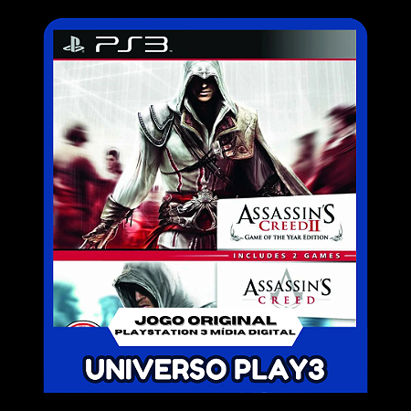 Assassins Creed 1+2 Double em Midia Digital Ps3
