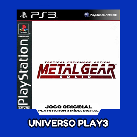Metal Gear Solid 1 (Clássico Ps1) em Midia Digital Ps3