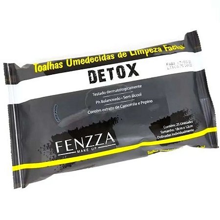 Toalhas Umedecidas de Limpeza Facial Detox Fennza