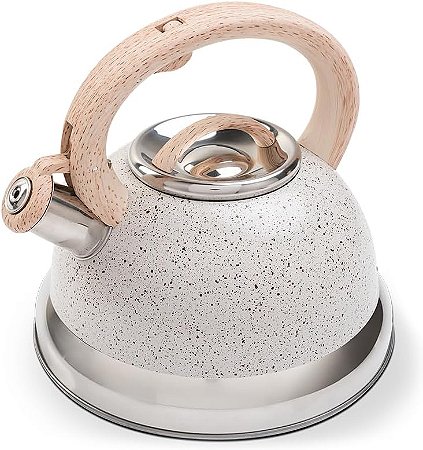 Chaleira Com Apito 2,7 Litros Roma Brinox  para Café, Chá e Chimarrão