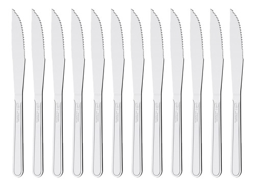 Kit 12 Facas De Churrasco Mesa Búzios Inox Tramontina