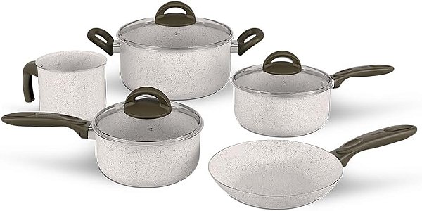 Jogo Panelas 5 Peças Cerâmica Antiaderente Suprema Brinox