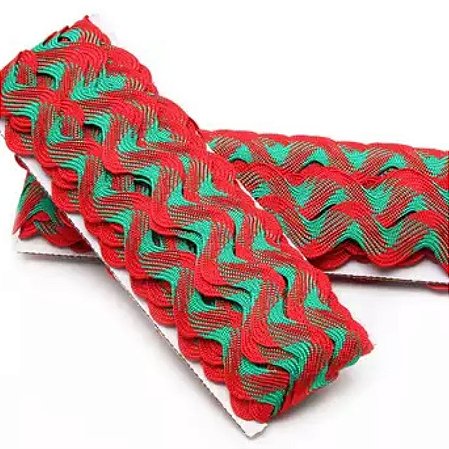 Sianinha Mesclada 9mm com 10 mts - Vermelho e Verde