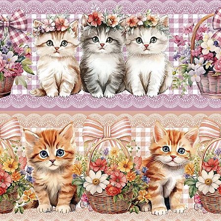 Barrado Gatinhos Encantados (0,55cmx1,50mt)