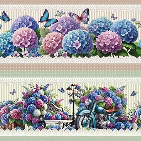 Barrado Jardim de Hortênsias (0,55cmx1,50mt)