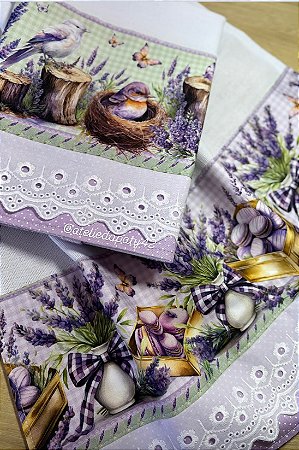 Dupla pano de prato/copa - Jd. de Lavandas