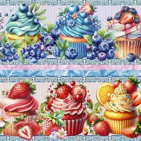 Barrado Cupcake de fruta (0,55cmx1,50mt)