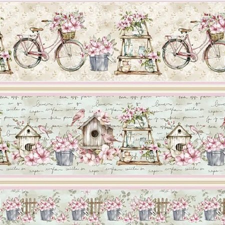 Tricoline Digital Barrado Mandevilla Rosa (0,55cmx1,50mt)