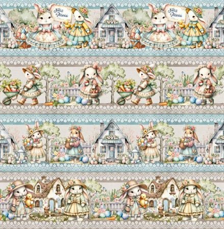 Tricoline Digital Barrado Spring Bunny (0,55cmx1,50mt)