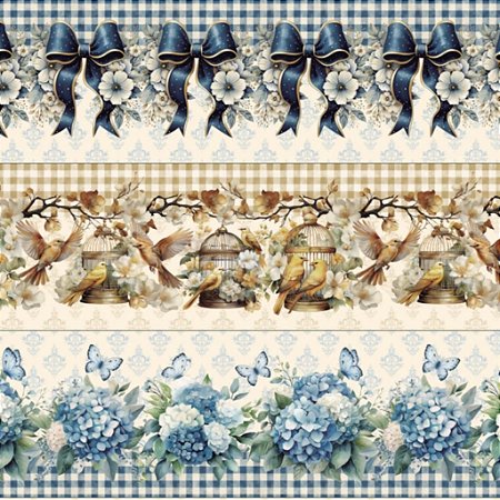 Tecido Tricoline Barrado Digital Bella (0,55cmx1,50mt)