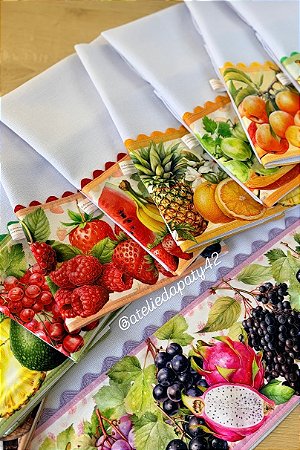 Panos de prato/copa Avulsos - Linha Básica - Frutas