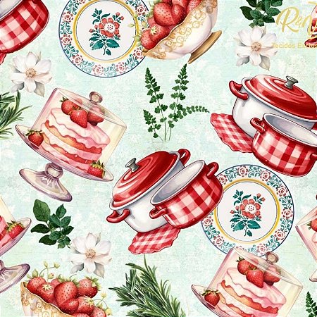 Tecido Tricoline Digital Corrido Sobremesas (0,55cmx1,50mt)