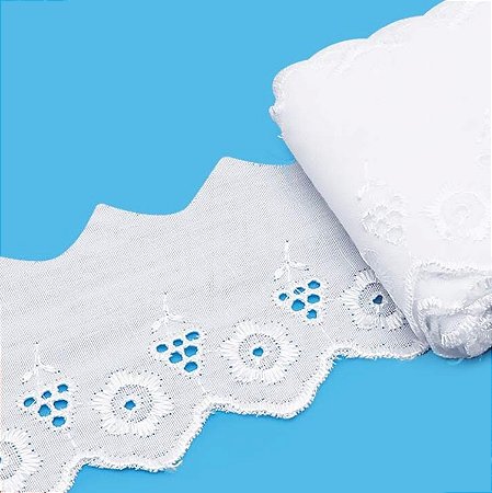 Bordado Inglês - BP006 - Cor 001 - com 13,7 metros