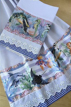 Dupla pano de prato/copa - Oceanos