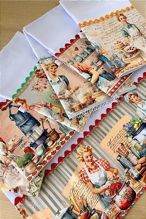 Pano de prato/copa Avulsos - Linha Básica - Cozinha Retrô