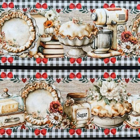 Tecido Tricoline Barrado Digital Kitutes (0,55cmx1,50mt)