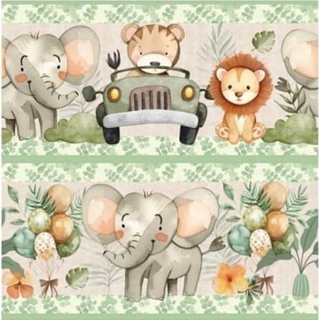 Tecido Tricoline Barrado Digital África (0,55cmx1,50mt)