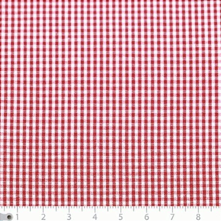 Tecido Tricoline Digital Xadrez Fio Tinto Vermelho P (0,55cmx1,50mt)