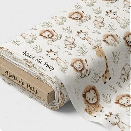 Tecido Tricoline Digital Corrido África Beautiful (0,50cmx1,50mt)