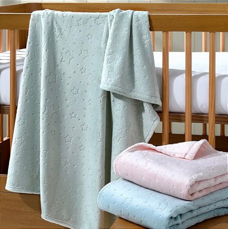 Cobertor Baby Sunny Dohler 100% poliéster (90cmx1,10mt) Verde