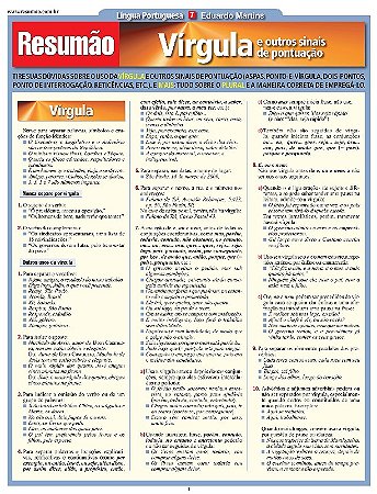 Virgula e Outros Sinais de Pontuacao - Resumao
