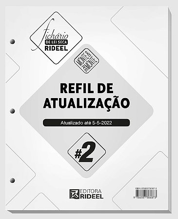 Refil de Atualizacao #2 - Fichario de Lei Seca Rideel - Monte & Remonte
