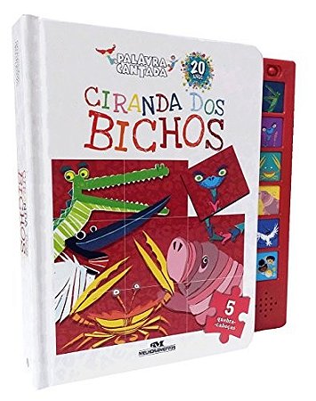 Ciranda dos Bichos - Quebra-cabecas com 6 Botoes