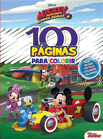 100 Paginas para Colorir - Mickey Aventuras sobre Rodas
