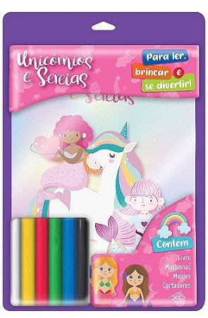 Massinha Divertida Unicornios e Sereias - Blister
