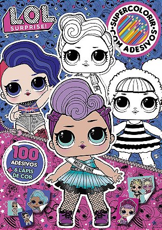 Lol Surprise - Super Colorir com Adesivos