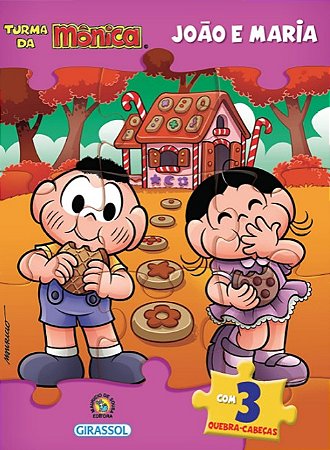 Turma da Monica Livro Quebra-cabeca - Joao e Maria: com 3 Quebra-cabecas