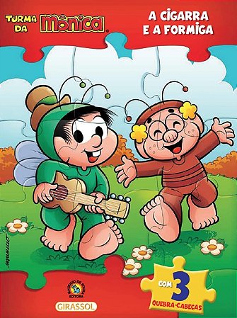 Turma da Monica Livro Quebra-cabeca - a Cigarra e a Formiga: com 3 Quebra-c