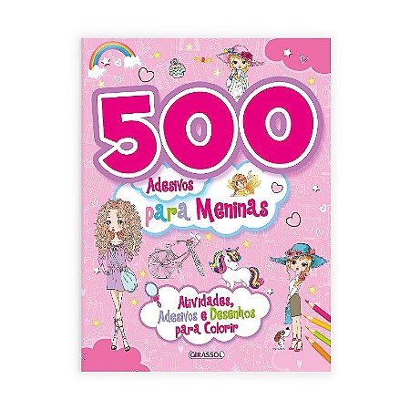 500 Adesivos para Meninas: Rosa
